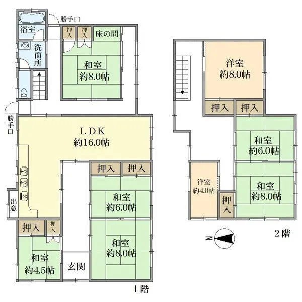 京都市山科区大塚元屋敷町 間取図