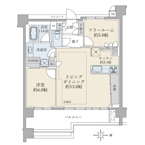ジオ世田谷松原 間取図