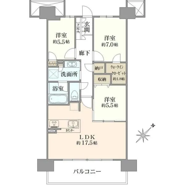ウエリス浦和美園ノーステラス 間取図