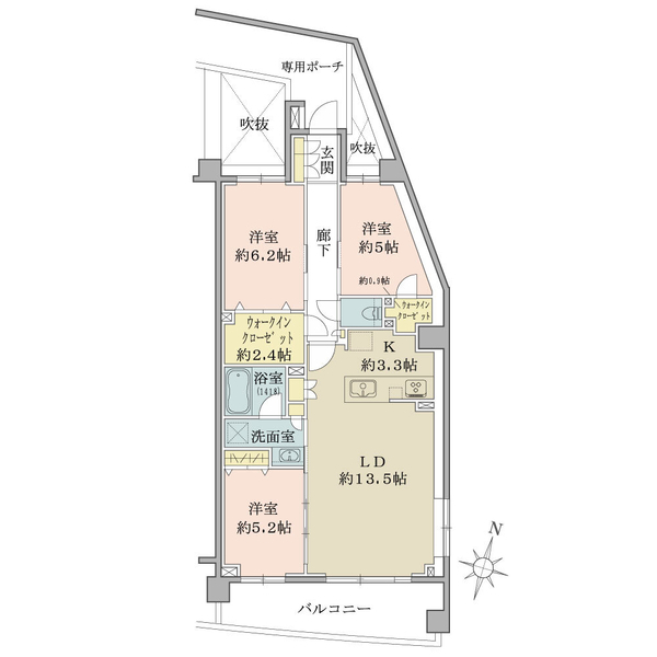 クレストフォルム生田グランヒルズ 間取図