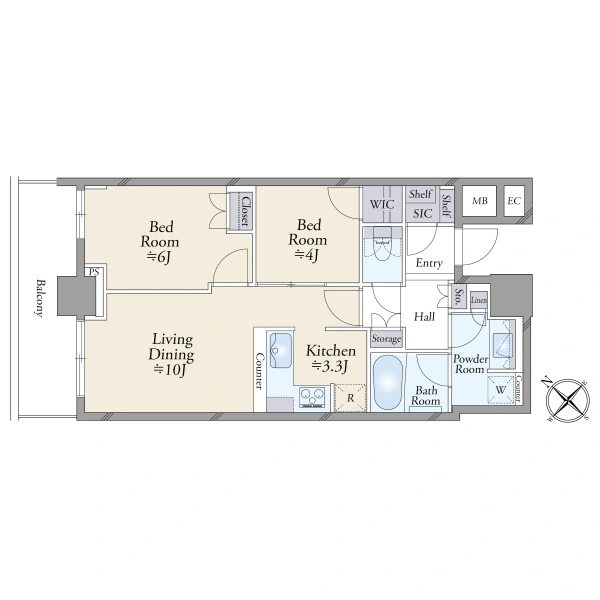リヴァリエC棟 間取図