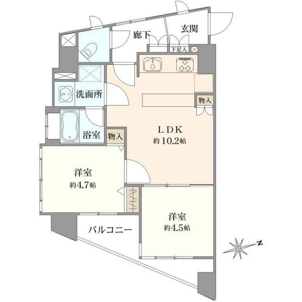 恵比寿ブルーメ 間取図