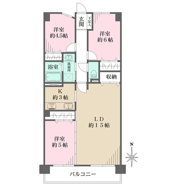 宝マンション松原 間取図