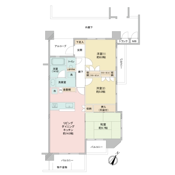 グランイーグル池上 間取図