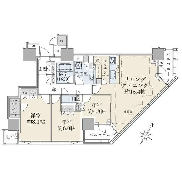 ブランズ横浜 【間取図】