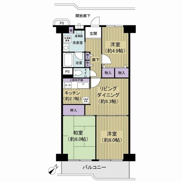 日商岩井亀戸マンション 間取図