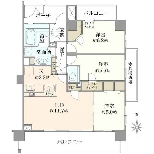 プラウド八王子 間取図