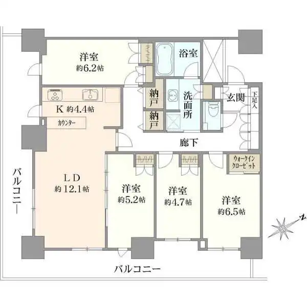 ブランズタワー所沢 間取図