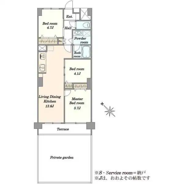 日商岩井宇喜田マンション 間取図