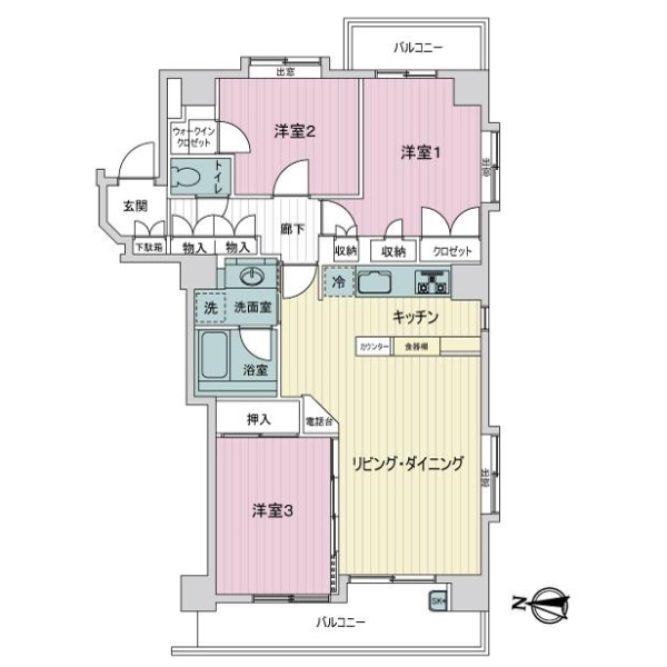 東十条ダイヤモンドマンション 間取図