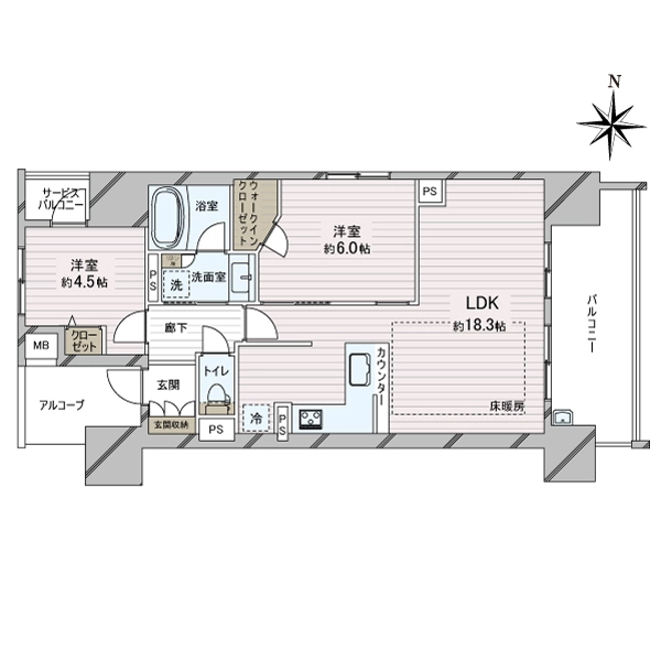 プレサンスグラン栄ＴＨＥ　ＴＯＷＥＲ 間取図