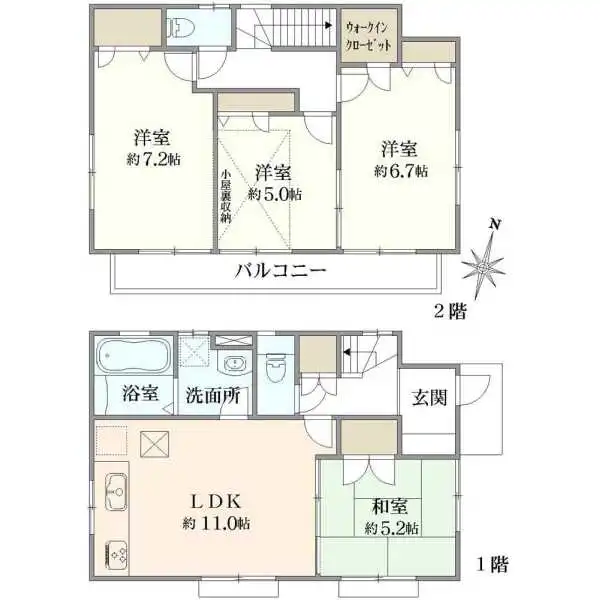 昭島市郷地町１丁目 間取図