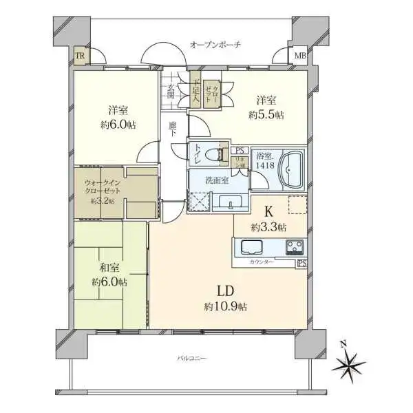 サングランデお花茶屋 間取図