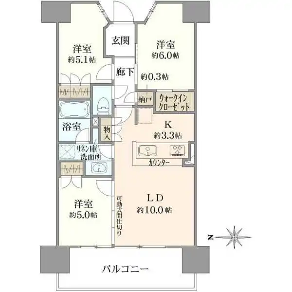 リビオ所沢 間取図