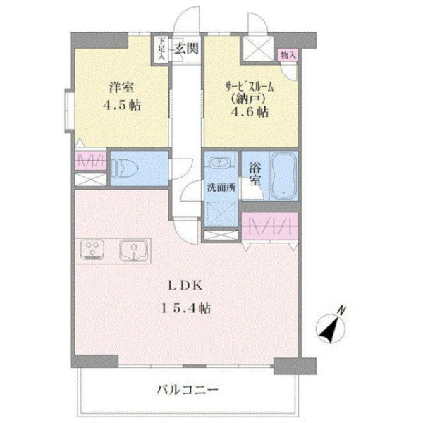 ライオンズマンション鶴見花月園前 間取図