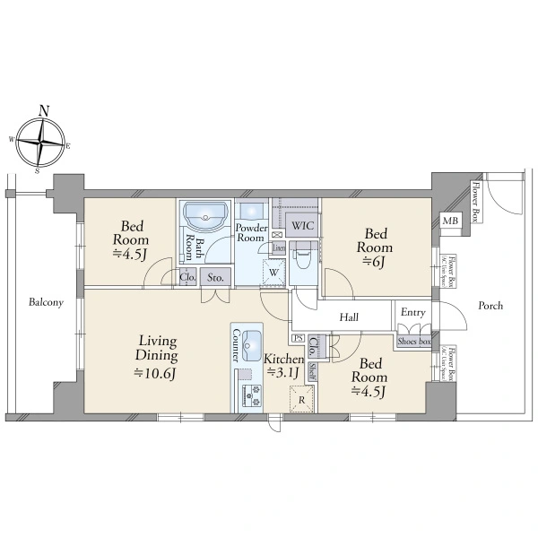 ウィルローズつつじヶ丘 間取図