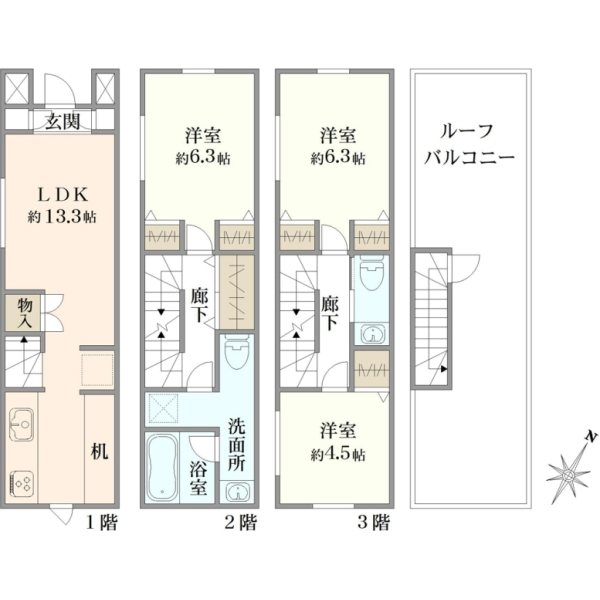北区田端新町１丁目 間取図