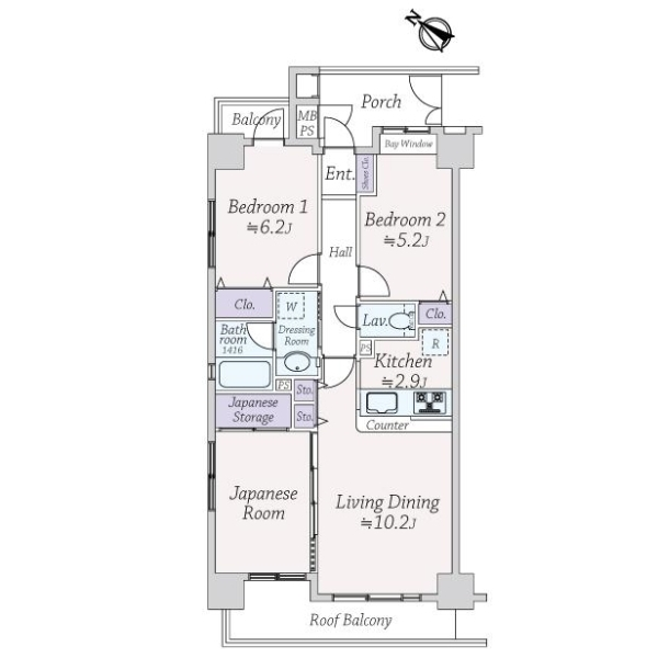 ライオンズマンション南浦和プラザ 間取図