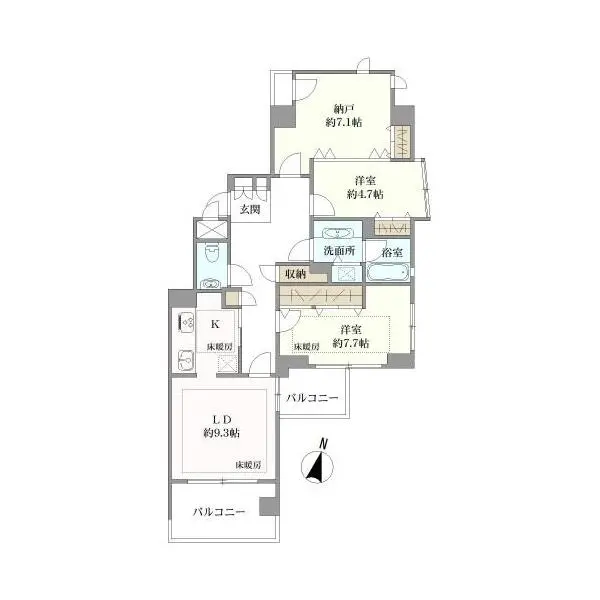 ダイアパレス市ヶ谷北町 間取図