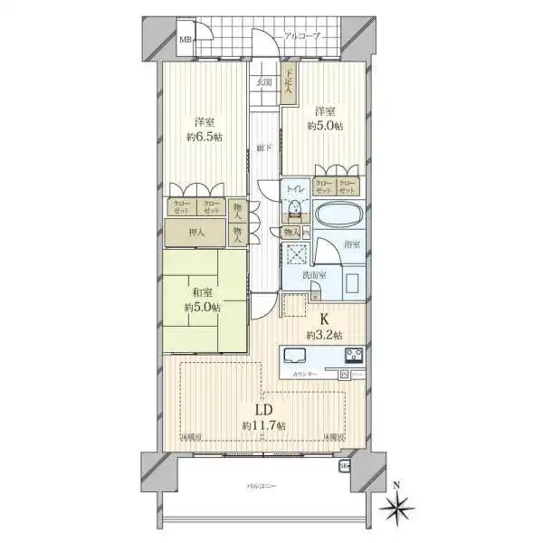四条烏丸クロスマーク 間取図