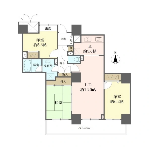 カムザ・スクエア八千代緑が丘タワーズ 間取図