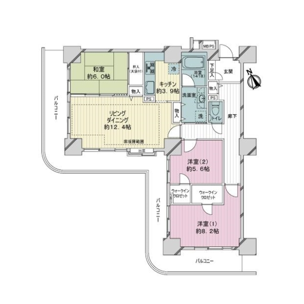 ライオンズステーションタワー松戸 間取図
