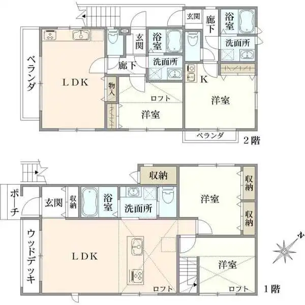 横浜市金沢区釜利谷南二丁目　アパート 間取図
