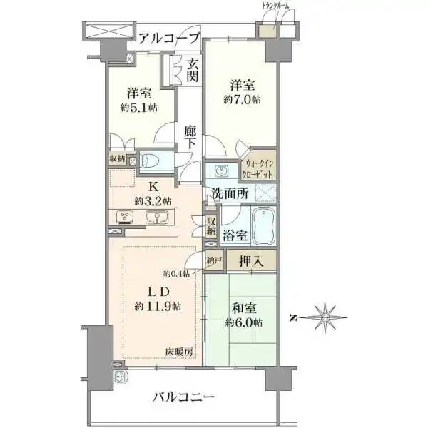 プラウドシティ府中 間取図