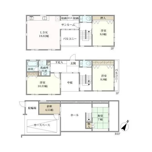 大田区田園調布３丁目 間取図