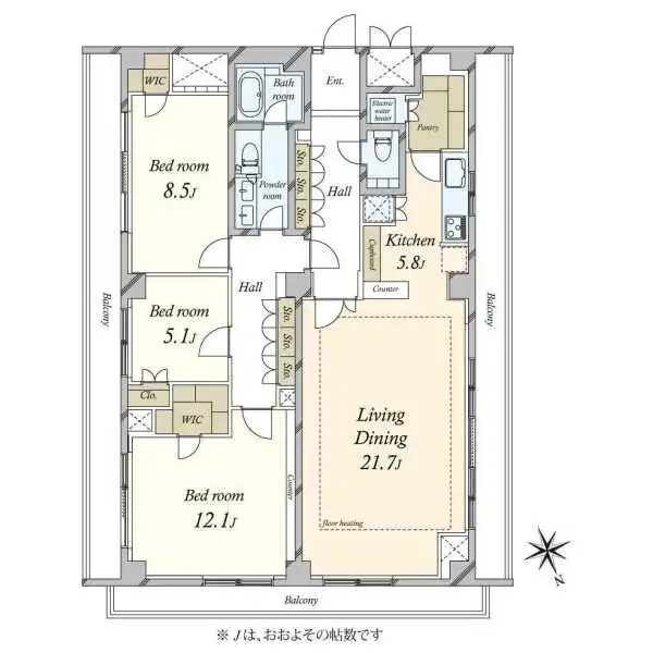 ザ・ペアシティ四谷 間取図