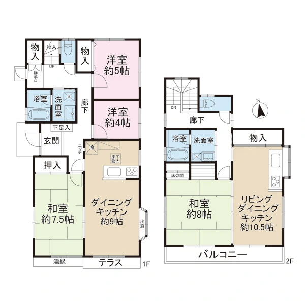 鎌倉市岩瀬 間取図