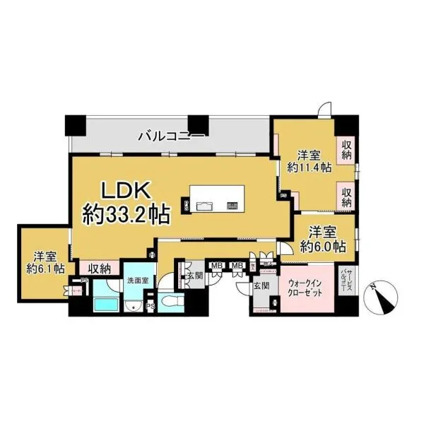 ローレルタワー心斎橋 間取図