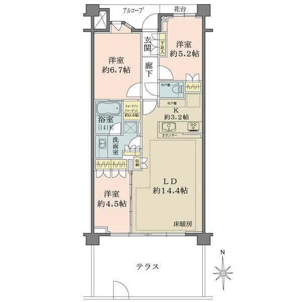 ザ・パークハウス茅ヶ崎東海岸南 間取図