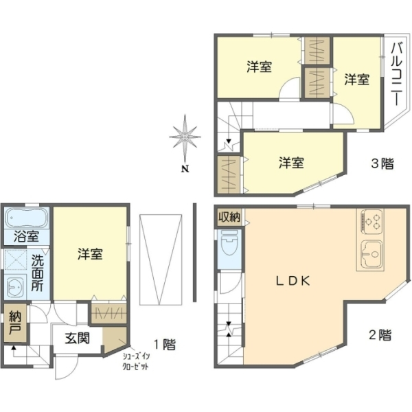 大阪市東住吉区鷹合４丁目 間取図
