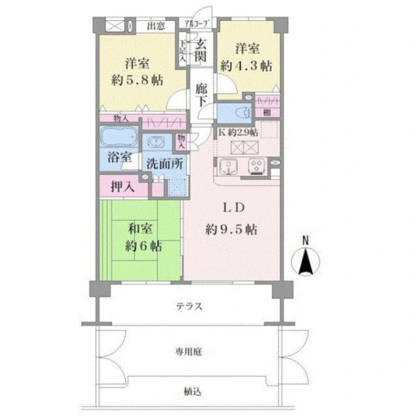 クレストフォルム日吉サウスウィング 間取図