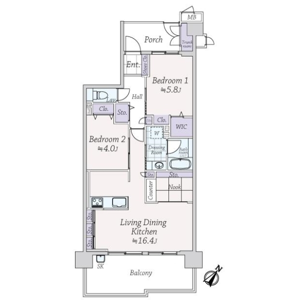 ルネプライディア 間取図