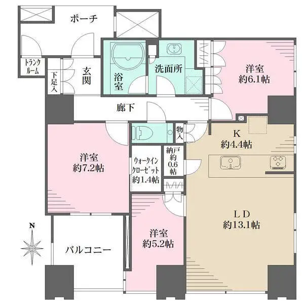 ワールドシティタワーズキャピタルタワー 間取図
