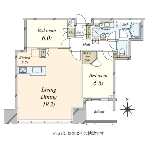 シティタワーズ豊洲ザ・ツインノースタワー 間取図