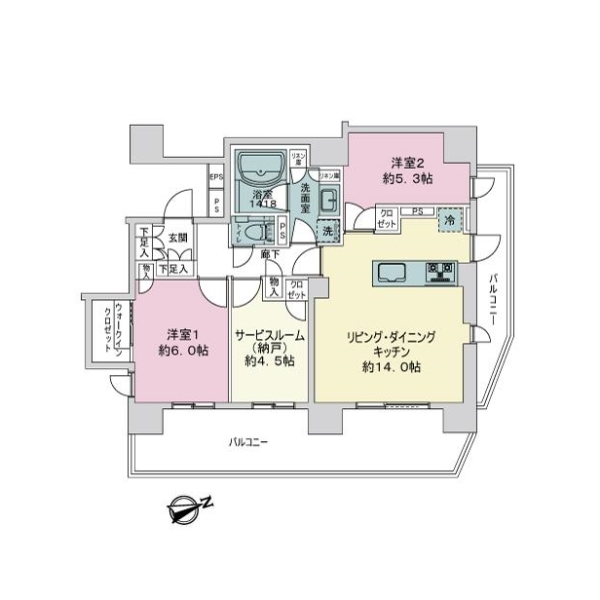 プレシス府中エンティア 間取図