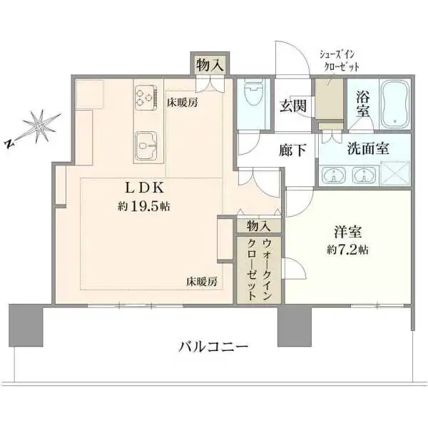 ブリリアタワー浜離宮 間取図