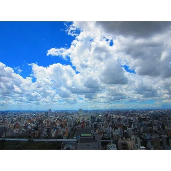 グランドメゾン御園座タワー リビングから眺める３６階南側眺望（金山・名古屋港方面：眺望は永続的に保証されるものではありません）