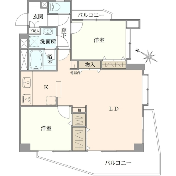ライオンズマンション砧公園第２ 間取図