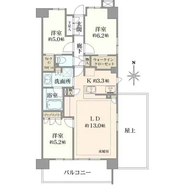 オーベル稲城南山 間取図