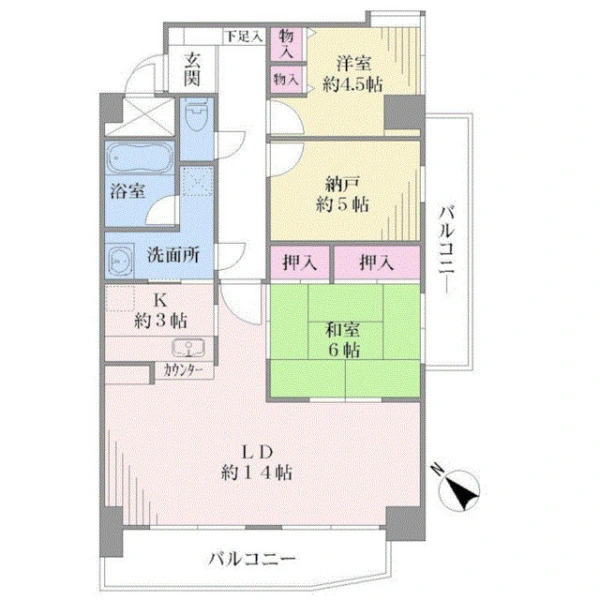 朝日プラザ三ッ池公園 間取図