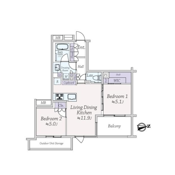 プレシス三鷹上連雀 間取図