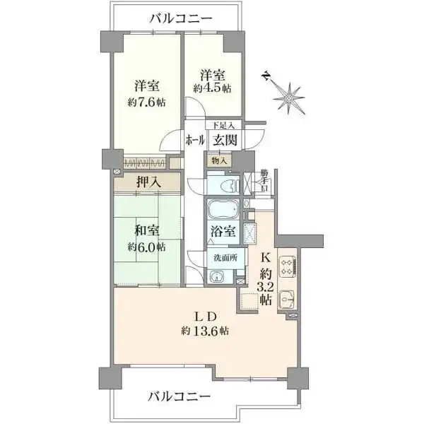 クラルテ武蔵野 間取図