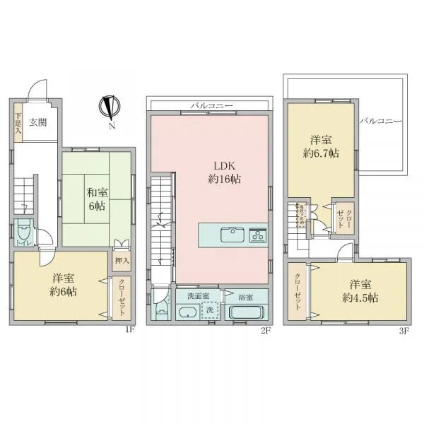 大阪市淀川区新高５丁目 間取図