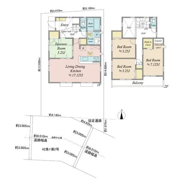 茅ヶ崎市萩園 間取図