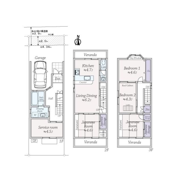 大阪市住吉区墨江２丁目 間取図