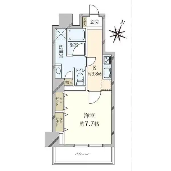クローバー六本木 間取図